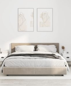 Comodini A Parete 2 Pz Bianchi 41,5x36x28 cm