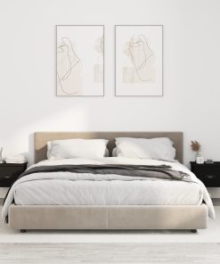 Comodini A Parete 2 Pz Neri 41,5x36x28 cm