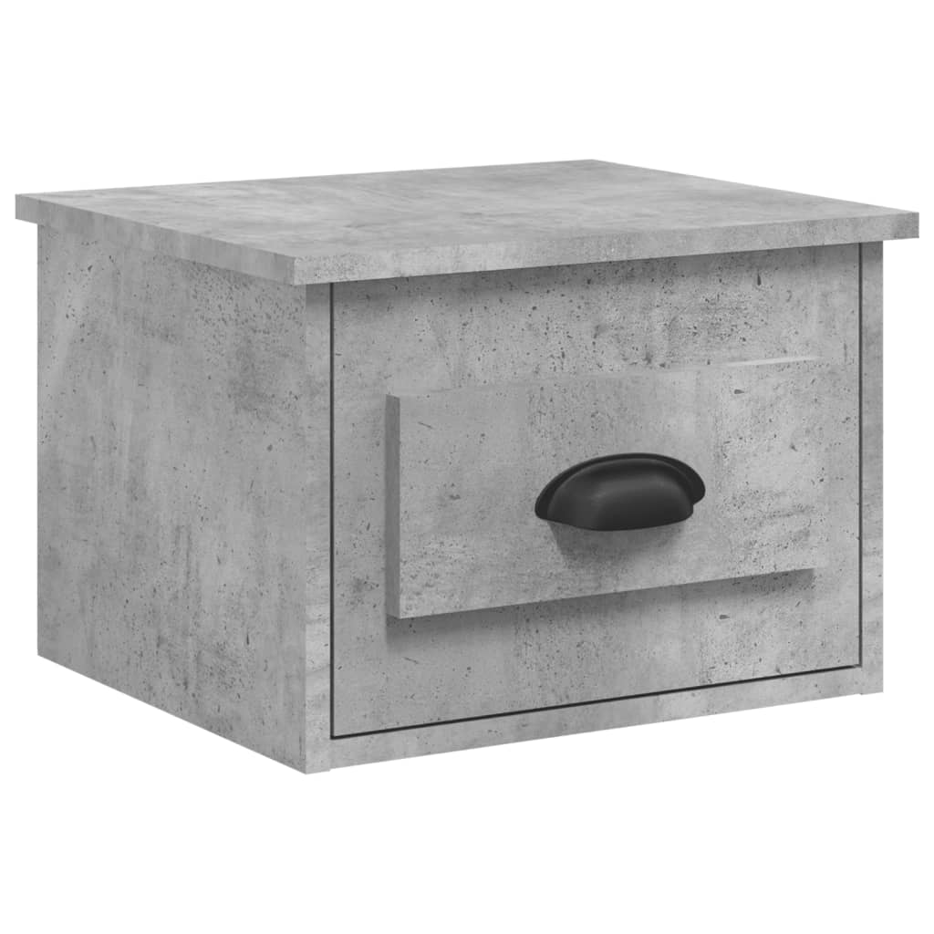 Comodini A Parete 2 Pz Grigio Cemento 41,5x36x28 cm - Image 5