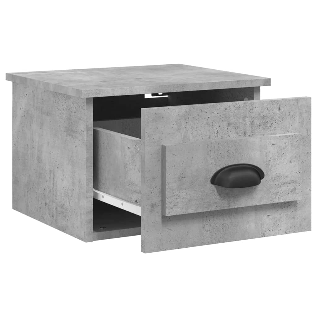 Comodini A Parete 2 Pz Grigio Cemento 41,5x36x28 cm - Image 6