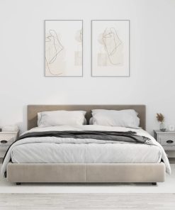 Comodini A Parete 2 Pz Grigio Sonoma 41,5x36x28 cm