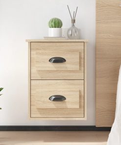 Comodino A Parete Rovere Sonoma 41,5x36x53 cm