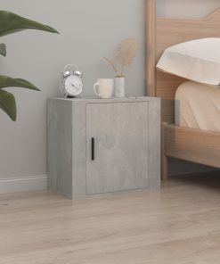 Comodino A Muro Grigio Cemento 50x30x47 cm