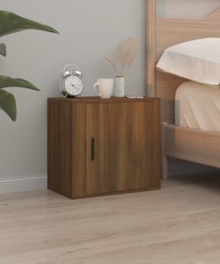 Comodino A Muro Rovere Marrone 50x30x47 cm