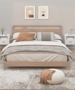 Comodini A Muro 2 Pz Bianchi 50x36x40 cm