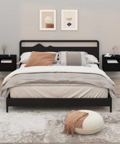 Comodini A Muro 2 Pz Nero 50x36x40 cm