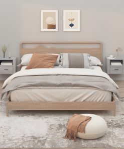 Comodini A Muro 2 Pz Grigio Sonoma 50x36x40 cm