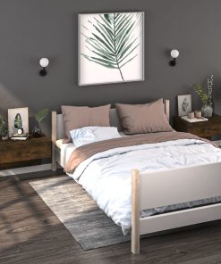 Comodini A Muro 2 Pz Rovere Fumo