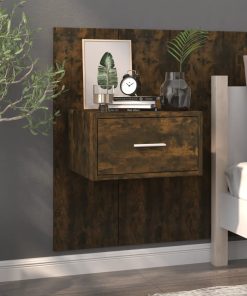 Comodino A Muro Rovere Fumo