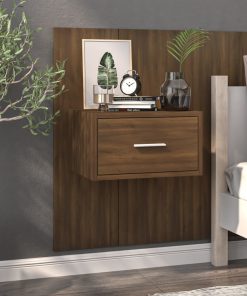 Comodino A Muro Rovere Marrone