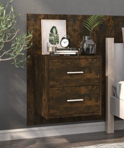 Comodino A Muro Rovere Fumo