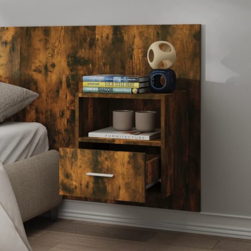 Comodino A Muro Rovere Fumo - Image 3