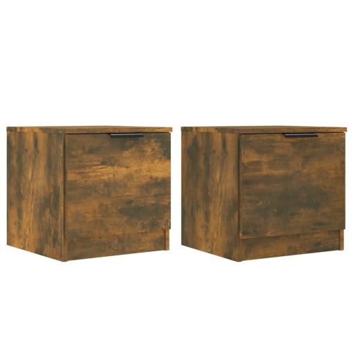 Comodini 2pz Rovere Fumo 40x39x40 cm - Image 2