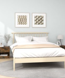 Comodini 2 Pz Rovere Fumo In Legno Multistrato