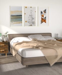 Comodini 2 Pz In Rovere Fumo 40x35x47,5 cm