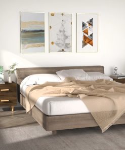 Comodini 2 Pz In Rovere Marrone 40x35x47,5 cm