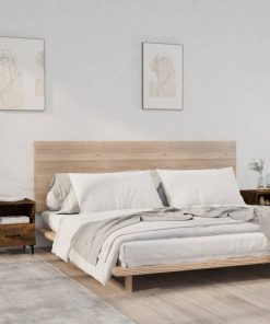 Comodini 2 Pz Rovere Fumo In Legno Multistrato