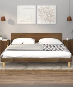 Comodini 2 Pz Rovere Marrone In Legno Multistrato