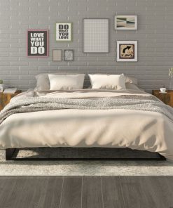 Comodini 2 Pz Rovere Fumo In Legno Multistrato