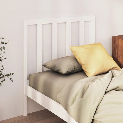 Testiera Per Letto Bianca 106x4x100cm In Legno Massello Di Pino