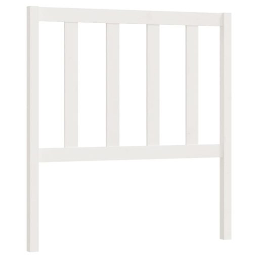 Testiera Per Letto Bianca 106x4x100cm In Legno Massello Di Pino - Image 2