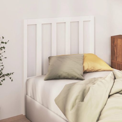 Testiera Per Letto Bianca 106x4x100cm In Legno Massello Di Pino - Image 3