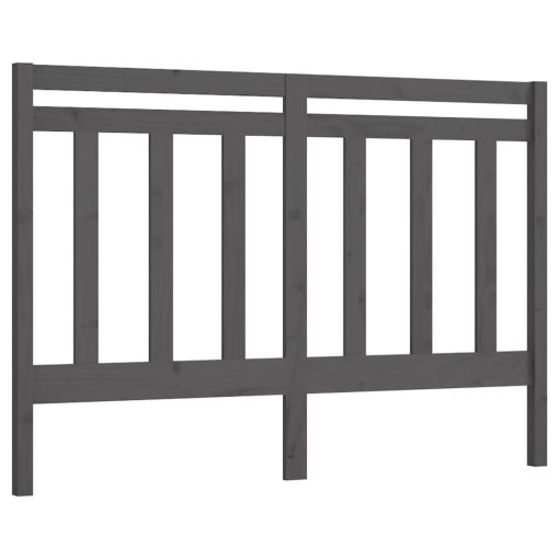 Testiera Per Letto Grigia 126x4x100cm In Legno Massello Di Pino - Image 2