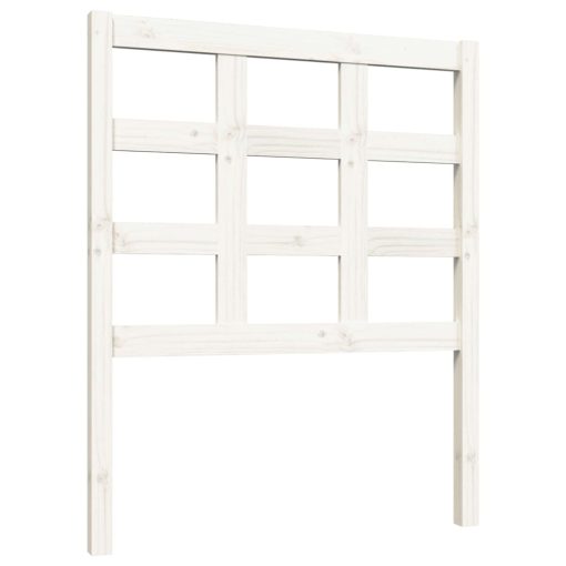 Testiera Per Letto Bianca 80,5x4x100 Cm Legno Massello Di Pino - Image 2
