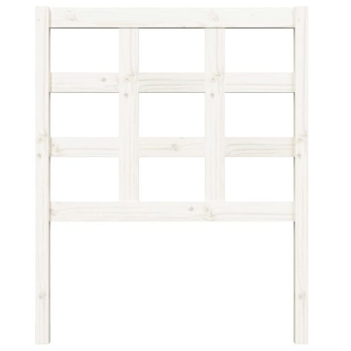 Testiera Per Letto Bianca 80,5x4x100 Cm Legno Massello Di Pino - Image 3