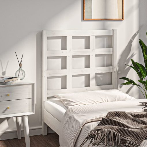 Testiera Per Letto Bianca 80,5x4x100 Cm Legno Massello Di Pino - Image 4