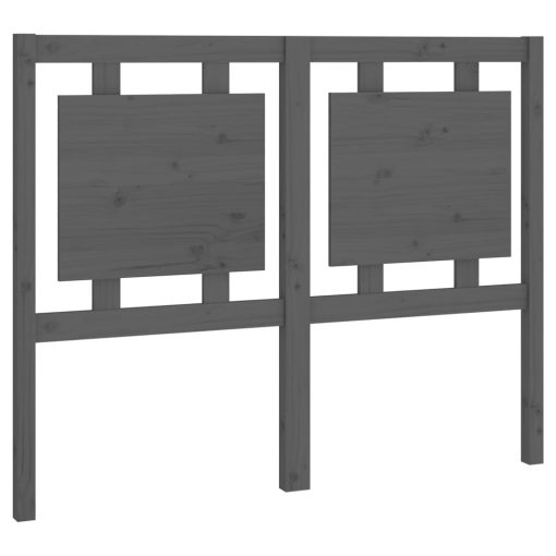 Testiera Per Letto Grigia 125,5x4x100 Cm Legno Massello Di Pino - Image 2