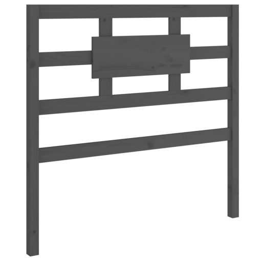 Testiera Per Letto Grigia 95,5x4x100 Cm Legno Massello Di Pino - Image 2
