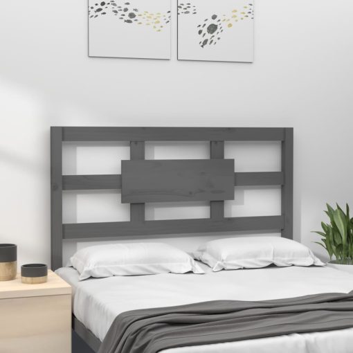 Testiera Per Letto Grigia 95,5x4x100 Cm Legno Massello Di Pino - Image 3