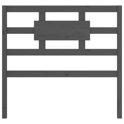 Testiera Per Letto Grigia 95,5x4x100 Cm Legno Massello Di Pino - Image 4