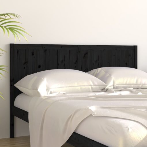 Testiera Per Letto Nera 125,5x4x100cm In Legno Massello Di Pino - Image 3