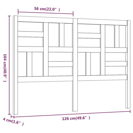 Testiera Per Letto 126x4x104 Cm In Legno Massello Di Pino - Image 6