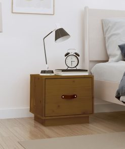 Comodino Ambra 40x34x35 Cm In Legno Massello Di Pino