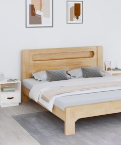 Comodini Bianco 2 Pz 40x34x45 Cm In Legno Massello Di Pino