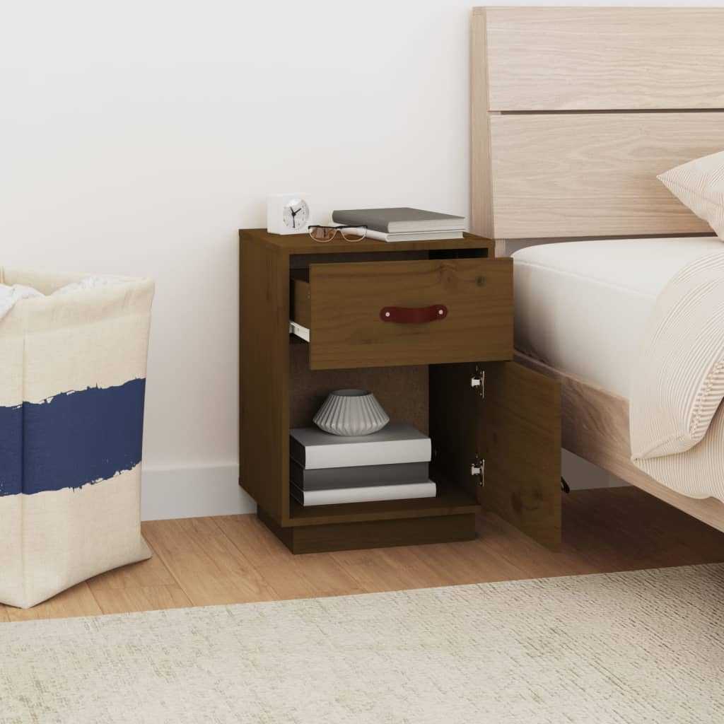 Comodini Ambra 2 Pz 40x34x55 Cm In Legno Massello Di Pino - Image 3