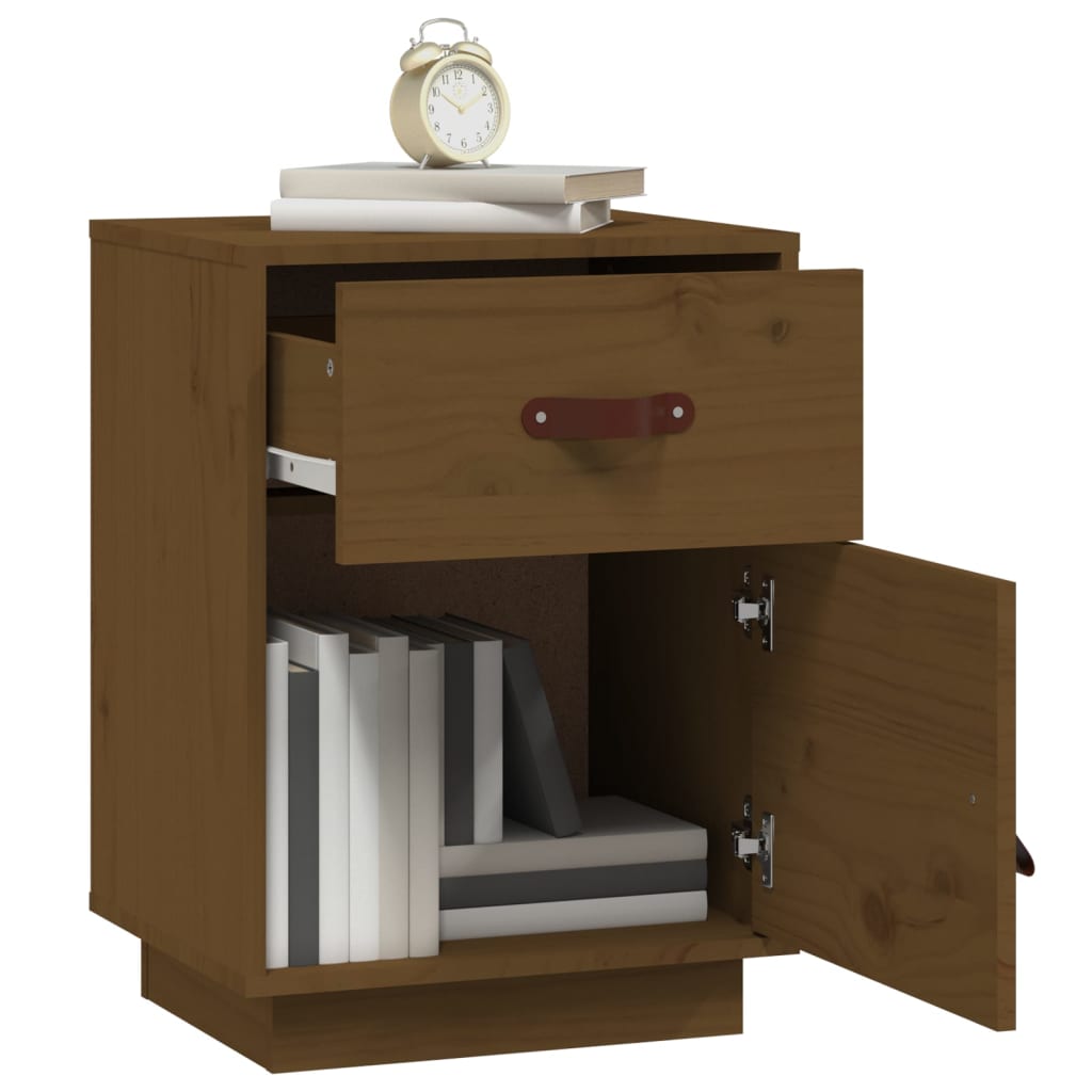 Comodini Ambra 2 Pz 40x34x55 Cm In Legno Massello Di Pino - Image 4