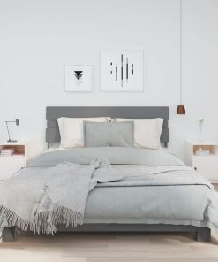 Comodini Bianchi 2 Pz 40x34x55 Cm In Legno Massello Di Pino