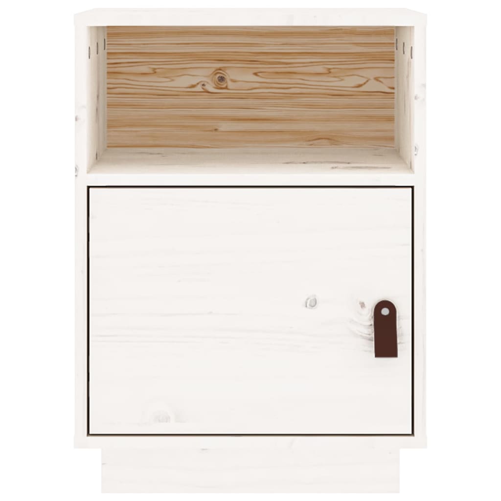 Comodini Bianchi 2 Pz 40x34x55 Cm In Legno Massello Di Pino - Image 6