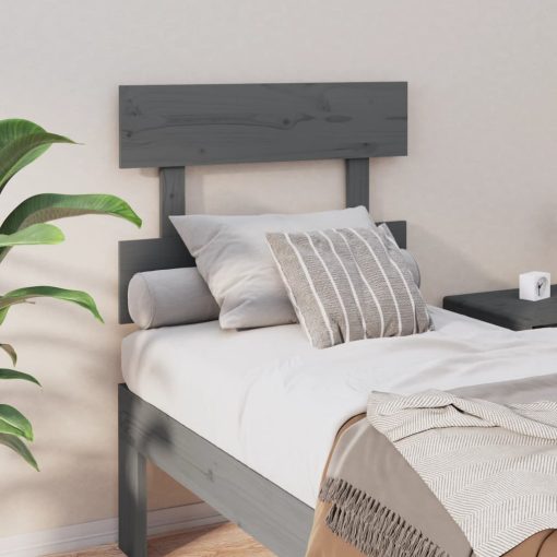 Testiera Per Letto Grigia 93,5x3x81cm In Legno Massello Di Pino