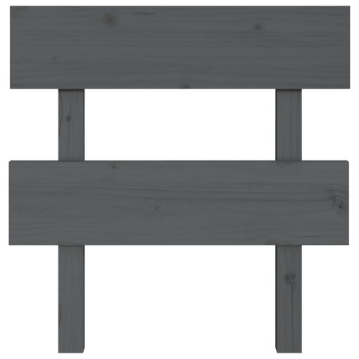 Testiera Per Letto Grigia 93,5x3x81cm In Legno Massello Di Pino - Image 3