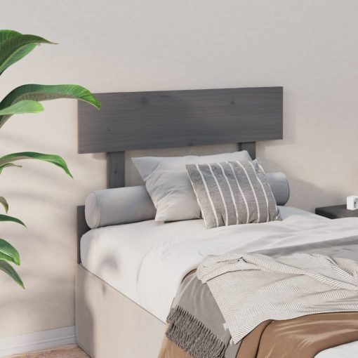 Testiera Per Letto Grigia 93,5x3x81cm In Legno Massello Di Pino - Image 4