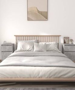 Comodini 2 Pz Grigio Cemento 40x35x70 cm