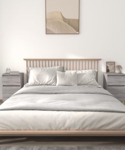 Comodini 2 Pz Grigio Sonoma 40x35x70 cm