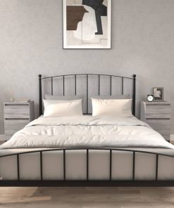 Comodini 2 Pz Grigio Sonoma 40x35x70 cm
