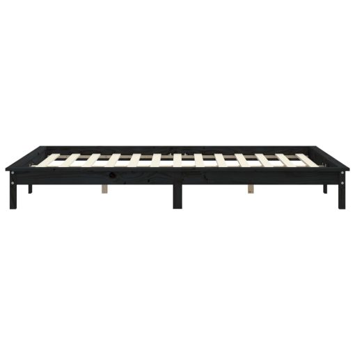 Giroletto Nero 140x190 Cm In Legno Massello Di Pino - Image 6