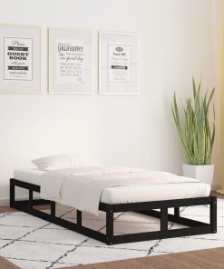 Giroletto Nero 75x190 Cm Small Single In Legno Massello